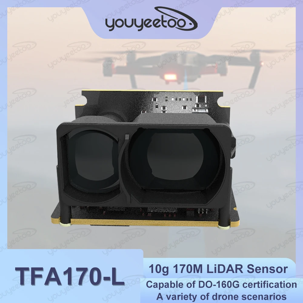 

Benewake TFA170-L LiDAR Sensor 170M Long Distance Single Point Small Radar High-precision 10g Lightweight For Drones or UVAs