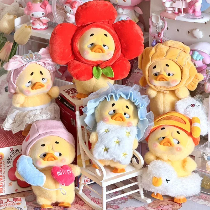 Upsetduck V2 Generation Cute Duck Blind Box Take A Spoiled  With  Good Life Mystery  ction Figure nime  Toy Gift