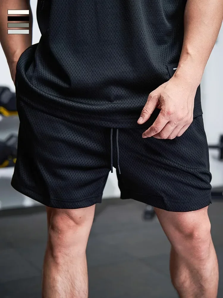 American Basketball Sports Shorts Men Loose Summer Quick-drying Gym Fitness Running Pants Versatile Mesh Simple Trendy Pants