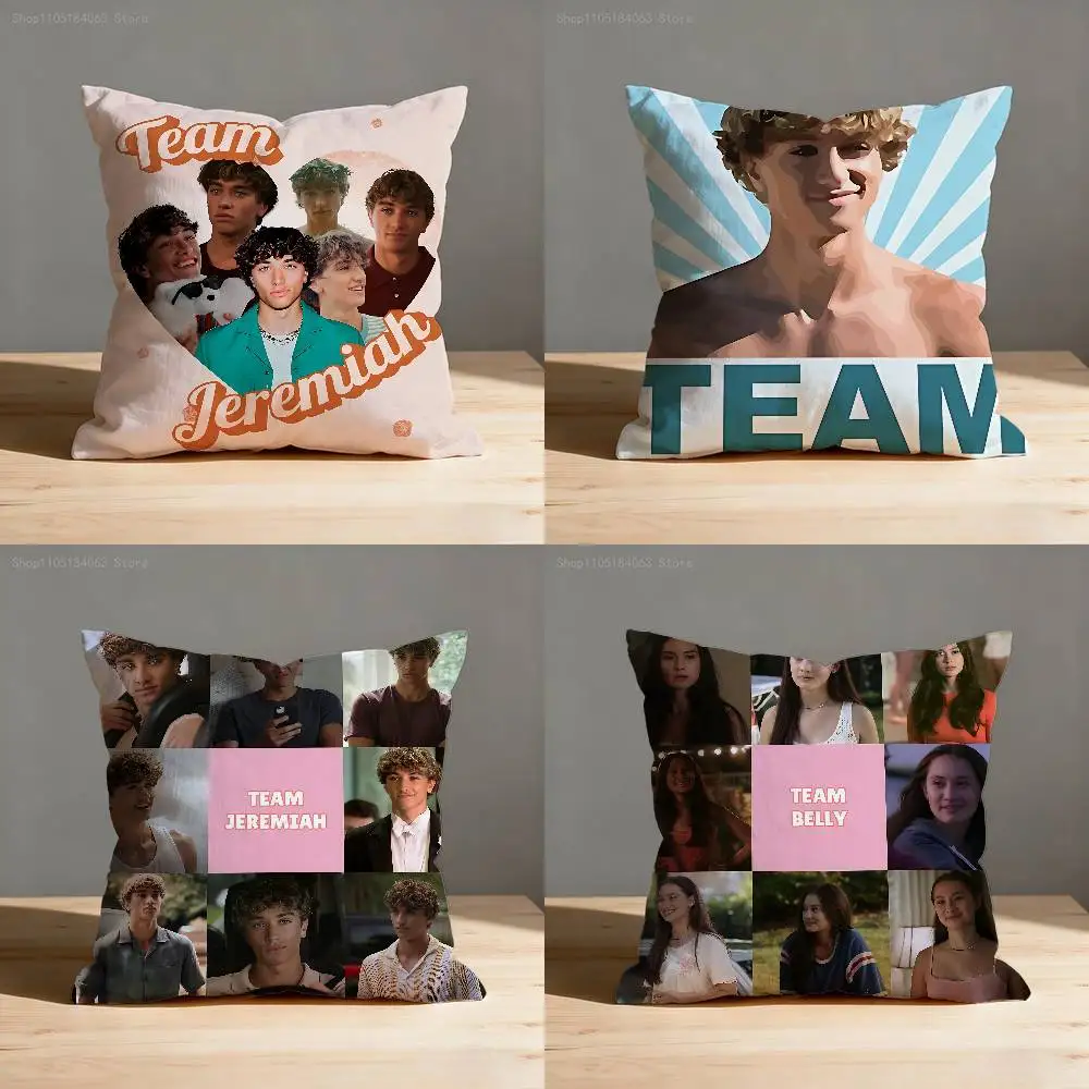 

Team Jeremiah Summer I Turned Pretty Pillow Case For Sofa Decor Car Office Room Printing Cushion Cover Decorations and Protector