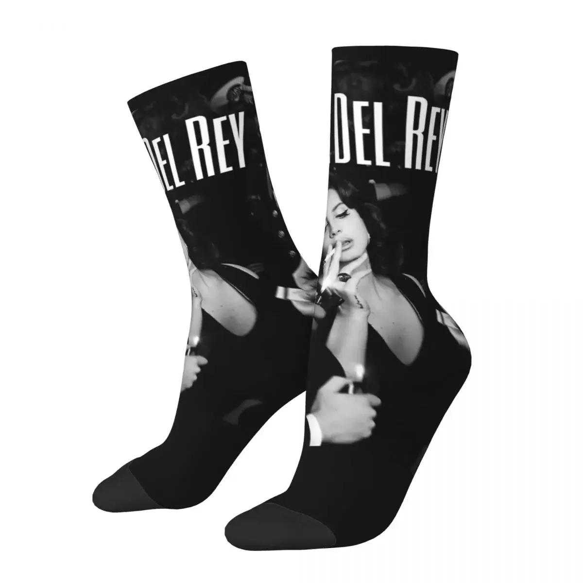 

New Men's Socks Crazy Lana Del Rey Music Sock Singer High Quality Women Stockings Spring Summer Autumn Winter