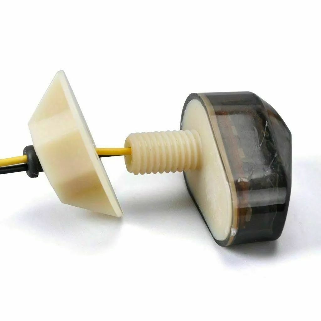 Practical Motorcycle Turn Signal Lights Indicator PVC Plastic Side Light Smoke Lens Amber Blinker Flush Mount Waterproof