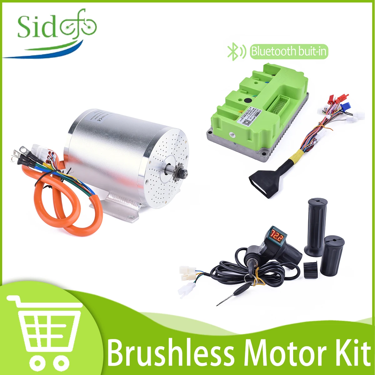 72 V 3000 W Borstelloze Motor Kit Max 6700 RPM Temperatuur Sensing Elektrische DC Motor met 80A 72 V Fardrive Controller voor Go Kart - afbeelding 2