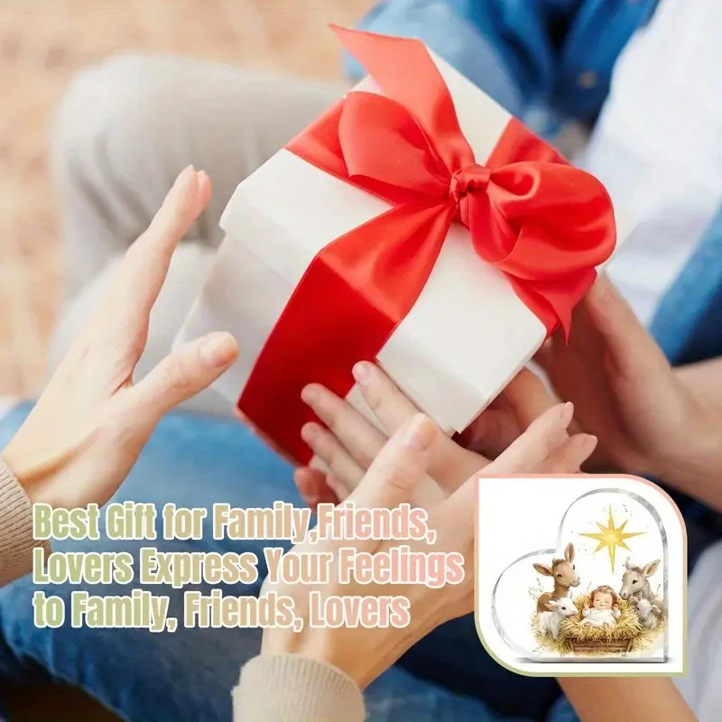 زخرفة قلب المهد ثنائية الأبعاد - هدية دينية على شكل نجمة ذهبية لديكور عيد الفصح وعيد الميلاد