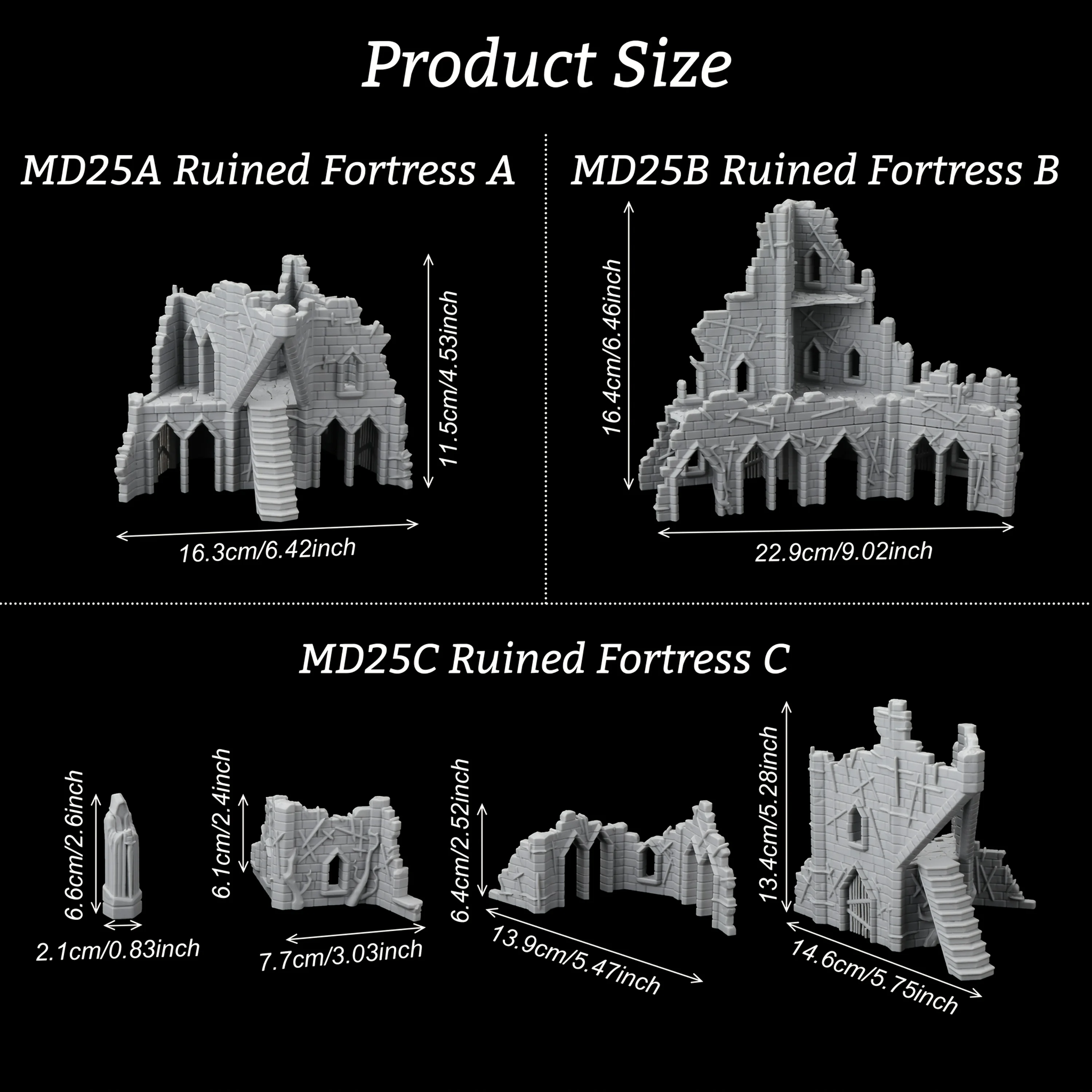 파괴된 요새 미니어처 지형 세트, TRPG용 파손된 요 - Miniature Terrain Set 리뷰 및 가격