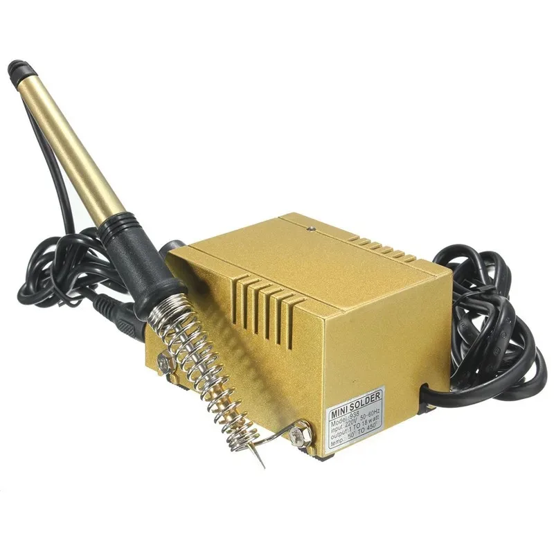 BK-938 220 فولت 18 واط قابل للتعديل محطة لحام صغيرة لحام الحديد التدفئة الحديد الذهب محطات لحام مقاومة للصدمات الكهربائية
