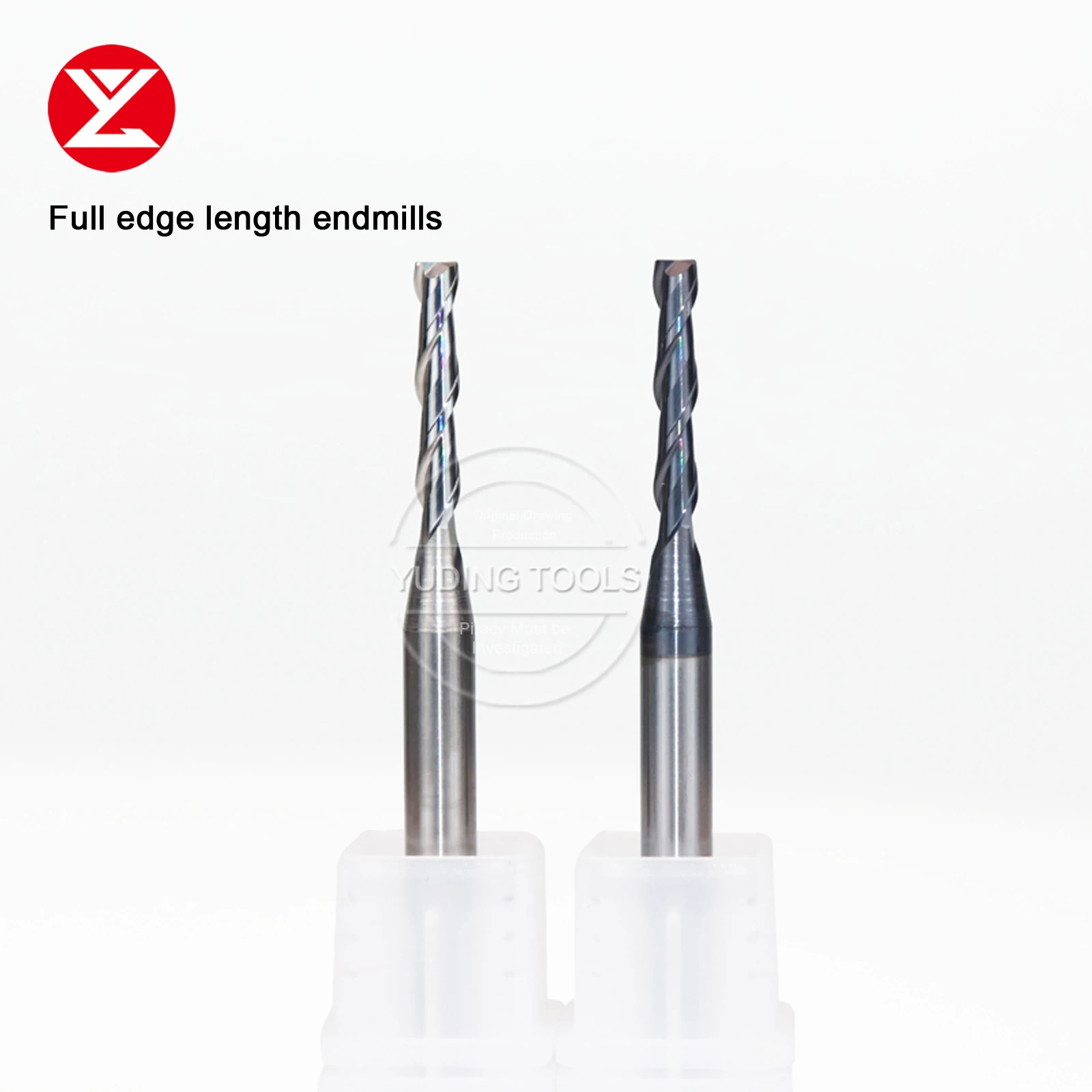 Micro carburo 2 flauto fresa per la lavorazione della fresa CNC flauto lungo profondo piccolo diametro 0.2 0.3 0.4 0.5 0.6 0.7 0.8 0.9mm Mini