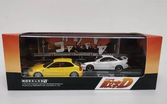 Diecast 1:64 Scale DC2 EK9 Two-Ride Set Alloy Car Model