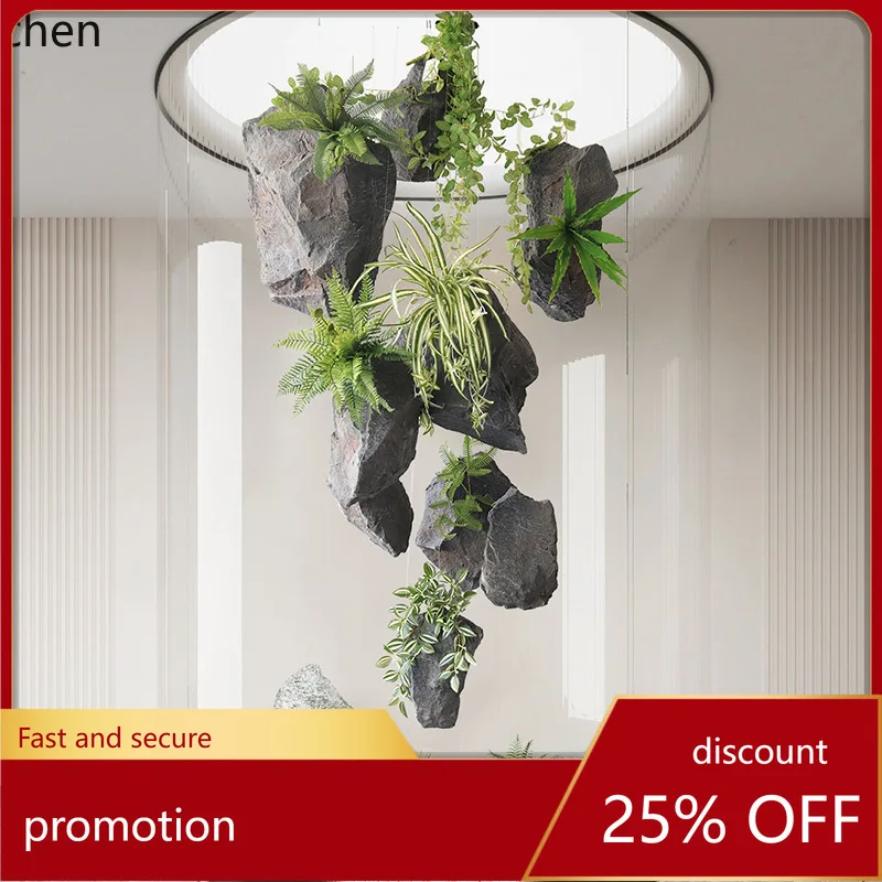 

CZ Stone Ornament PU Hanging Fake Stone Fake Mountain Indoor Landscaping Decoration Floating Foam Sculpture Stone Landscape