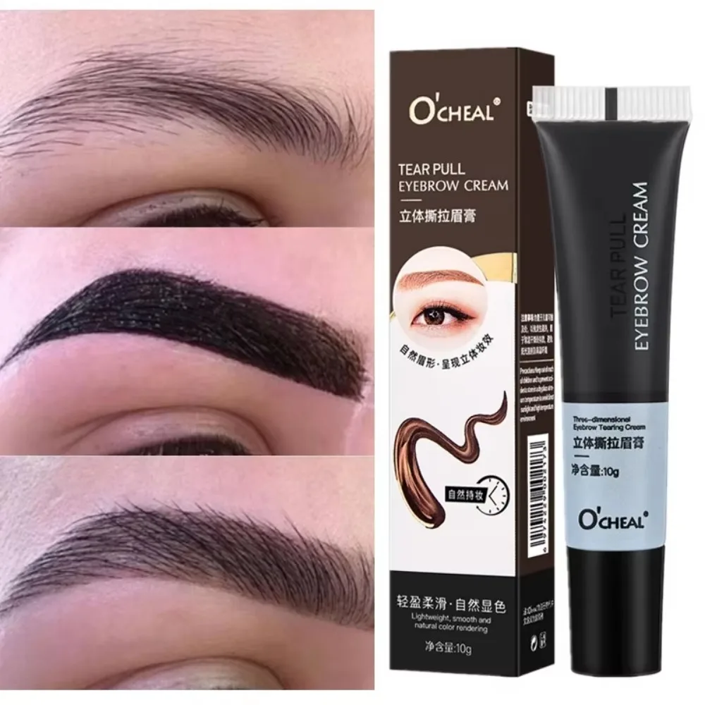 Gel para teñir cejas resistente al agua, maquillaje de larga duración, pigmento para tinte de tatuaje, maquillaje profesional para ojos, maquillaje en crema para cejas negro y marrón