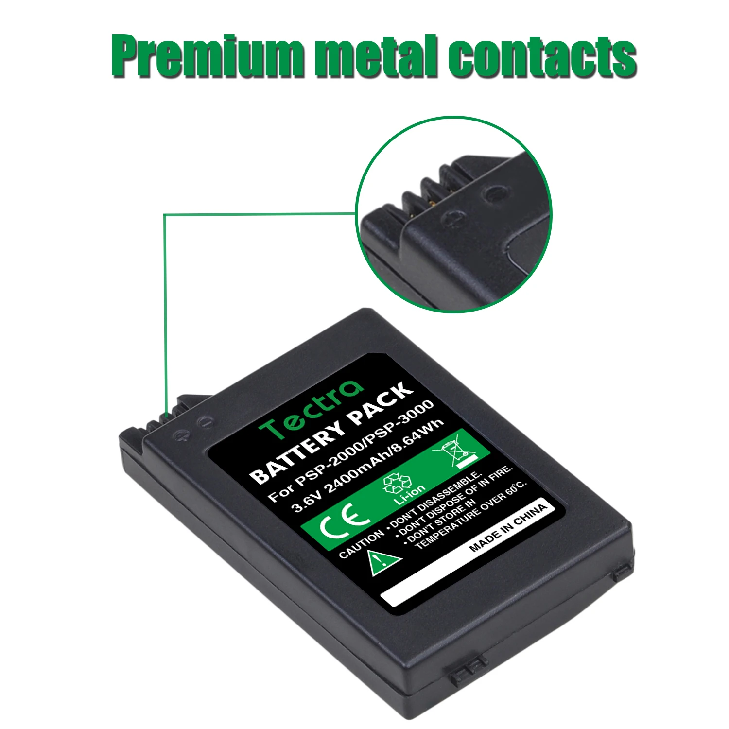 2400mAH Battery+ LED USB Charger for Sony PSP-2000 PSP 3000 PSP Slim 2000 PSP-S110 Console