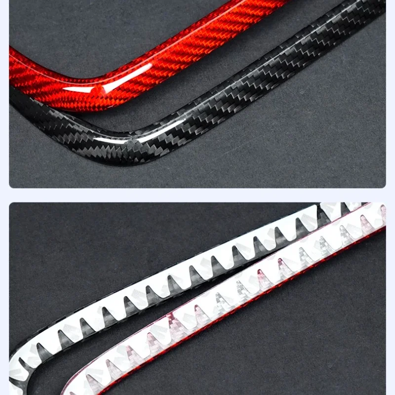 

For Fiat 500 For Abarth 595 695 Real Dry Carbon Fiber 17-23 Interior Rearview Mirror Reading Lamp Navigation Cover Modification