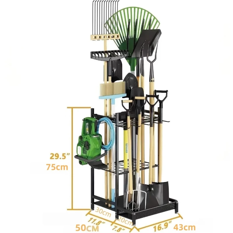 

garden tool rack storage rack with wheels garage hardware tool storage rack