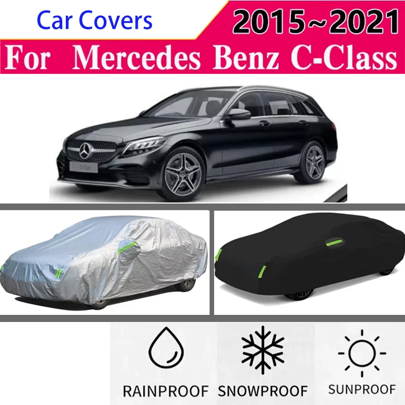 

for Mercedes Benz C-Class W205 S205 Full Car Covers Outdoor Sun Anti UV Rain Snow Dust Protection Oxford Cloth Accessories
