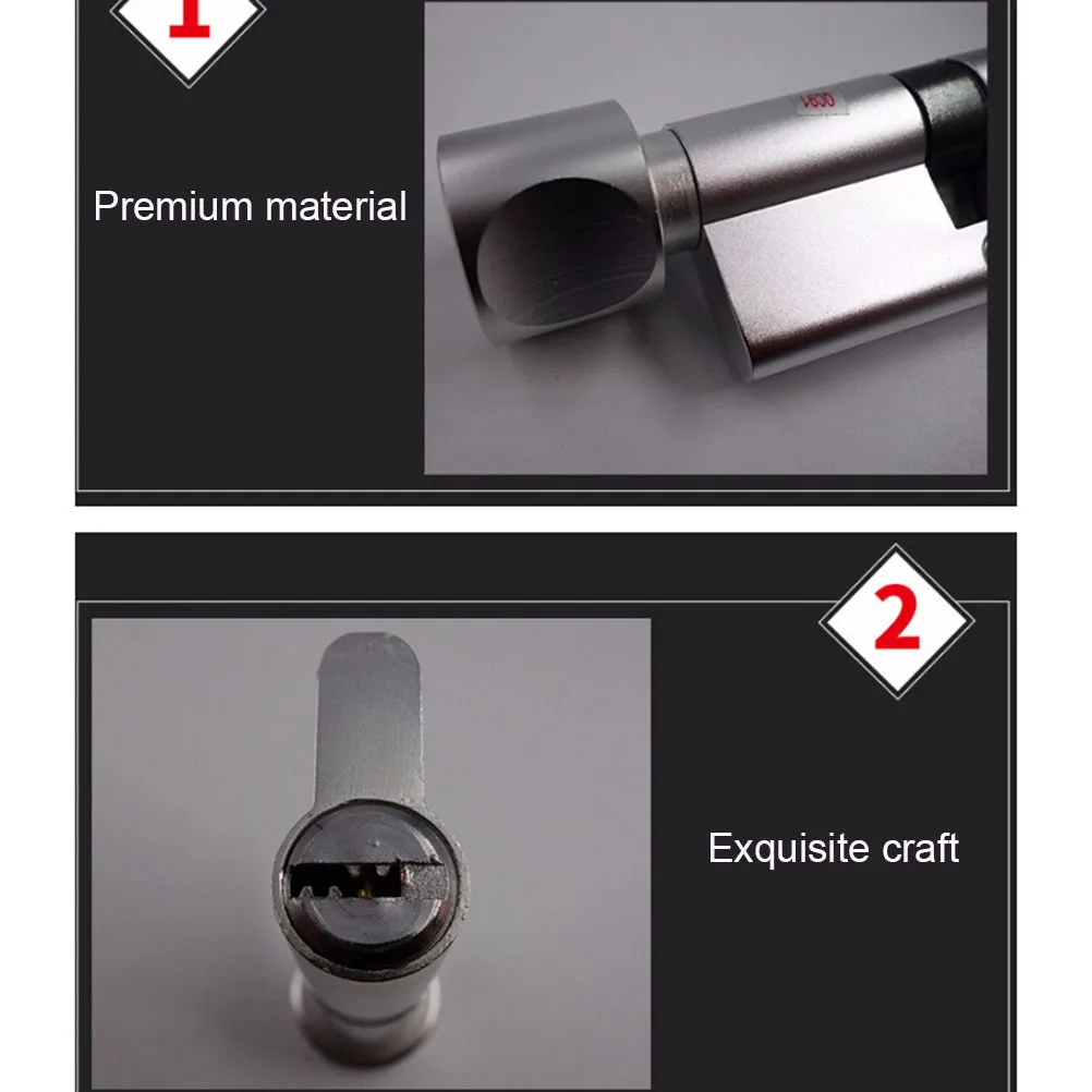 

Durable Aluminum Core 3 Keys High Security Anti Snap Drill Door Hardware Entrance Security Key Cylinder