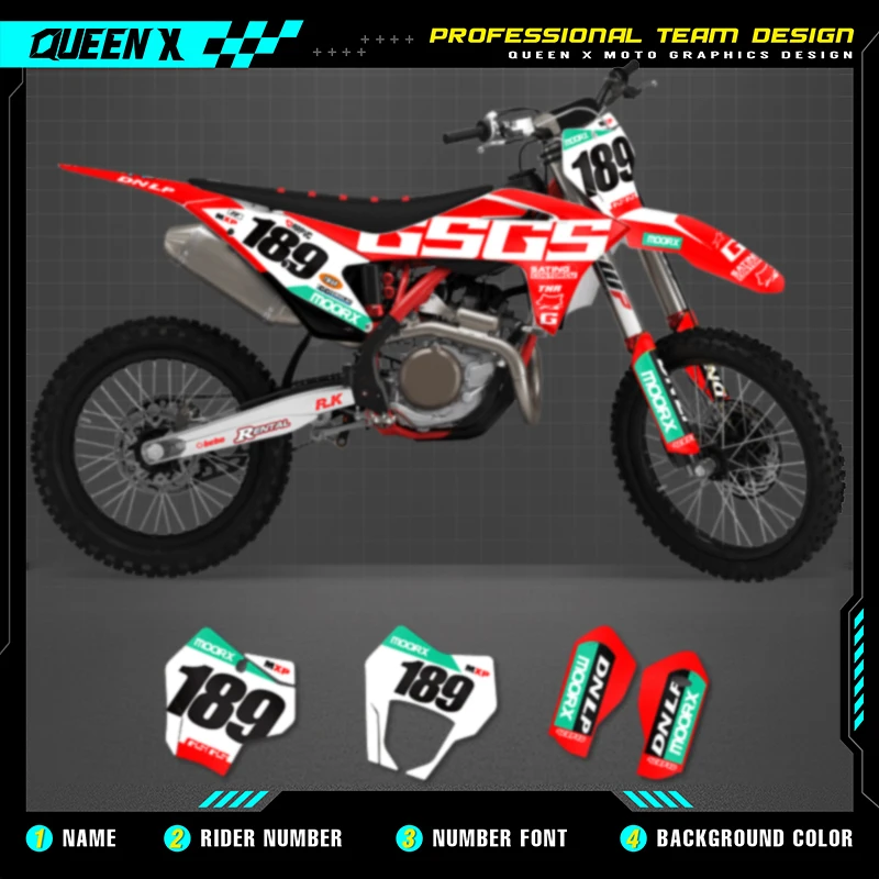 

Queen X MOTOR Custom Team Graphics Backgrounds Decals For 3M Stickers Kit For GASGAS GAS GAS 2021 2022 2023 EC MC 002
