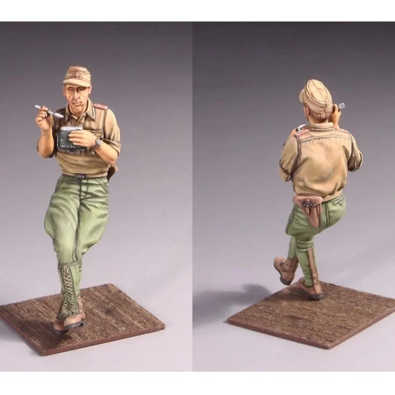 1/35 Scale Resin Figure Soldier Model Kit History Military Tank Crew in Dining Micro Scene Toys Unassembled and Unpainted 085X