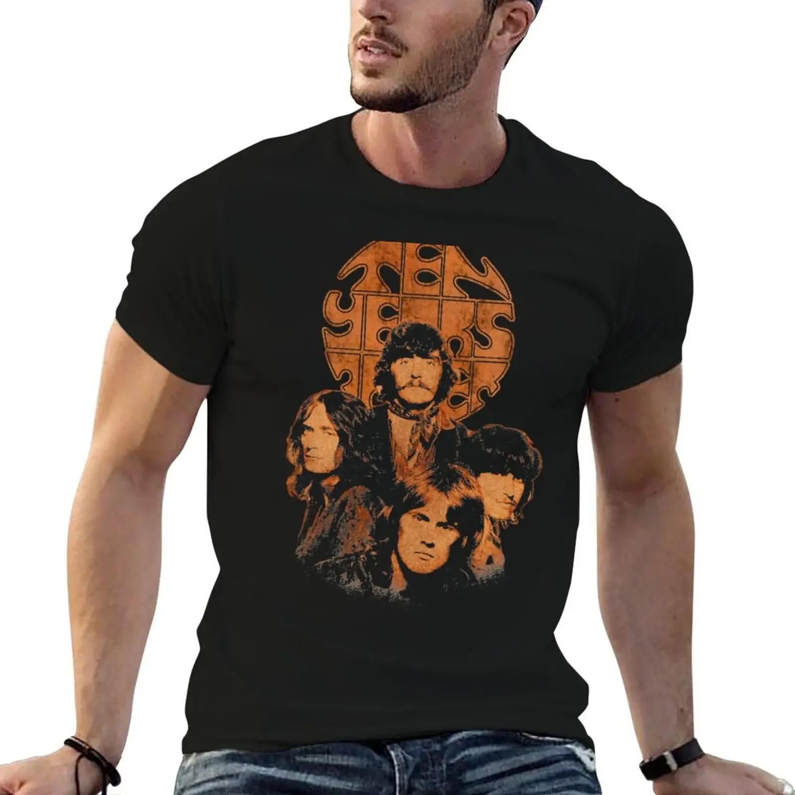 

ten years after band distressed retro vintage design T-Shirt plus size tops heavyweights mens t shirts casual stylish
