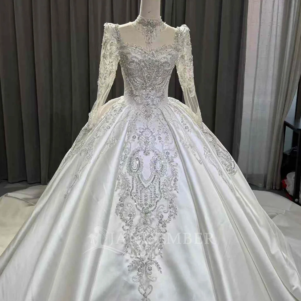 Champagne Sequin 3 in 1 Wedding Dress Elegant Off Shoulder Bridal Gown Cathedral Train Plus Size Vestido De Novia Customized