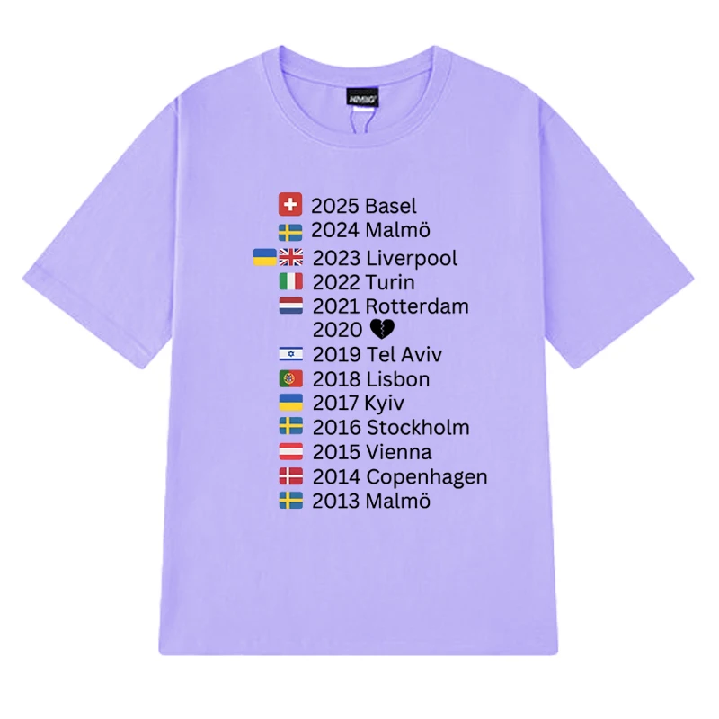 تي شيرت موسيقى المضيف للمدن المضيفة لعام 2025 تي شيرت للرجال والنساء Y2k تي شيرت كبير الحجم بأكمام قصيرة للجنسين ملابس قطنية 100% #4