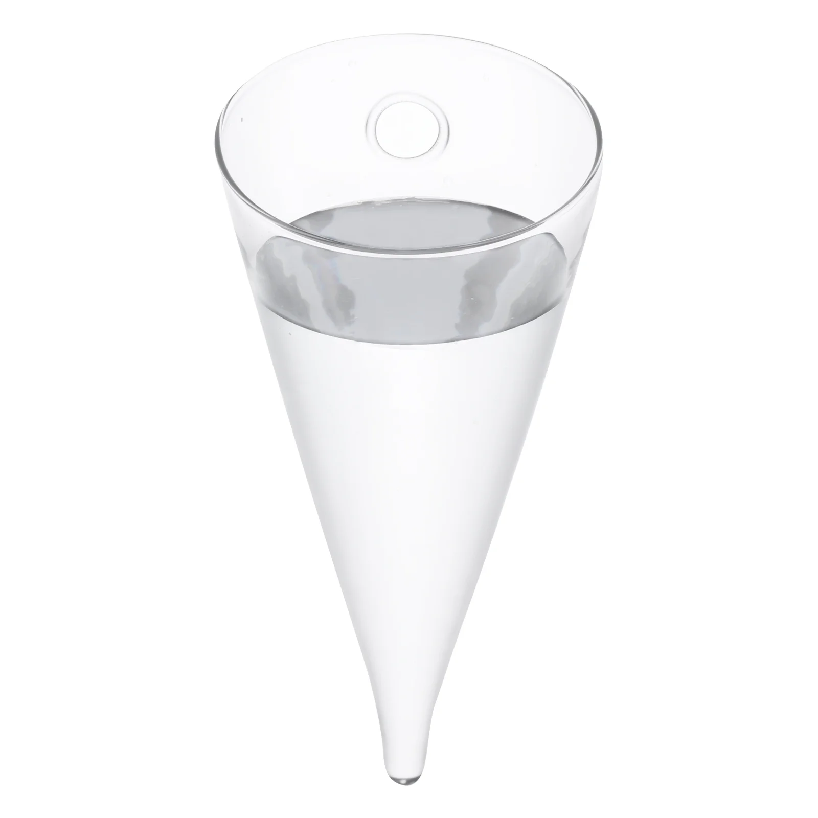 

Clear Circular Wall Hanging Glass Vase Cone Shape Reusable Handmade Plant Flower Holder for Office Living Room Bedroom