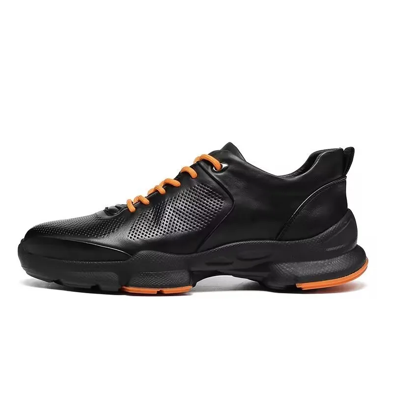 2026 Hot Sale Top Layer Cowhide Soft Soled Men's Sports Shoes Lightweight and Breathable Men's Outdoor Walking Shoes