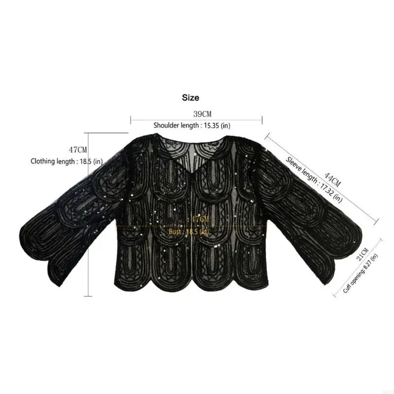 M6CD Bead Sequins Szczegółowy szal szalik dla specjalnych okazji Unikalne cekinowe akcesorium do modnych strojów