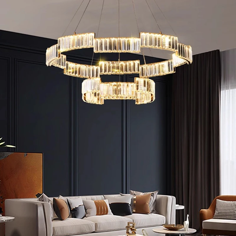 Modern home decoration crystal chandelier, stair Pendant lamp, living room Pendant lights, interior lighting