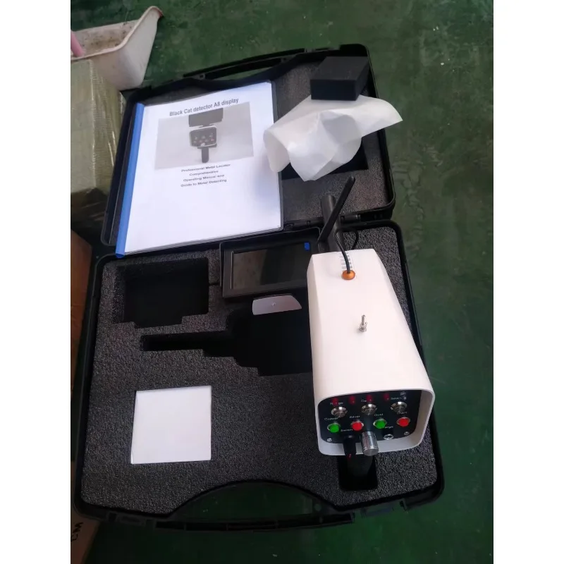 Detector de Metales Subterráneo con Pantalla 3D A8 Blanco, Cable de Escaneo de Posicionamiento Remoto