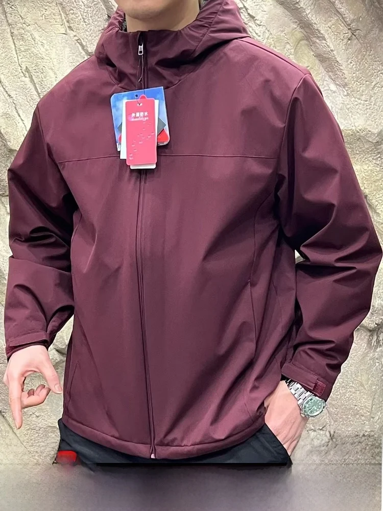 

Thiened длинный бархатный зимний уличный мужской противоветерный морозостойкий хлопковый джет с капюшоном теплый полиэфирное волокно