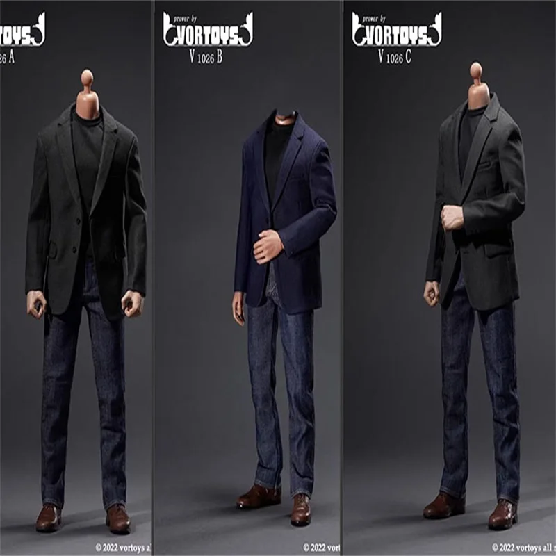 

VORTOYS V1026 1/6 Soldier Men's Casual Suit Set Clothes Model Fit 12'' Action Figure Doll COOMODEL BD001 Body In Stock