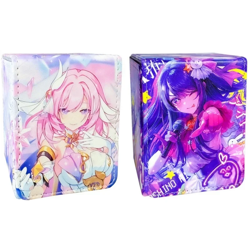 Caja de tarjetas Elysia Hoshino Ai Ptcg para chica encantadora, almacenamiento de tarjetas de colección portátil de alta calidad, regalos de figuras de juguete de acción de Anime