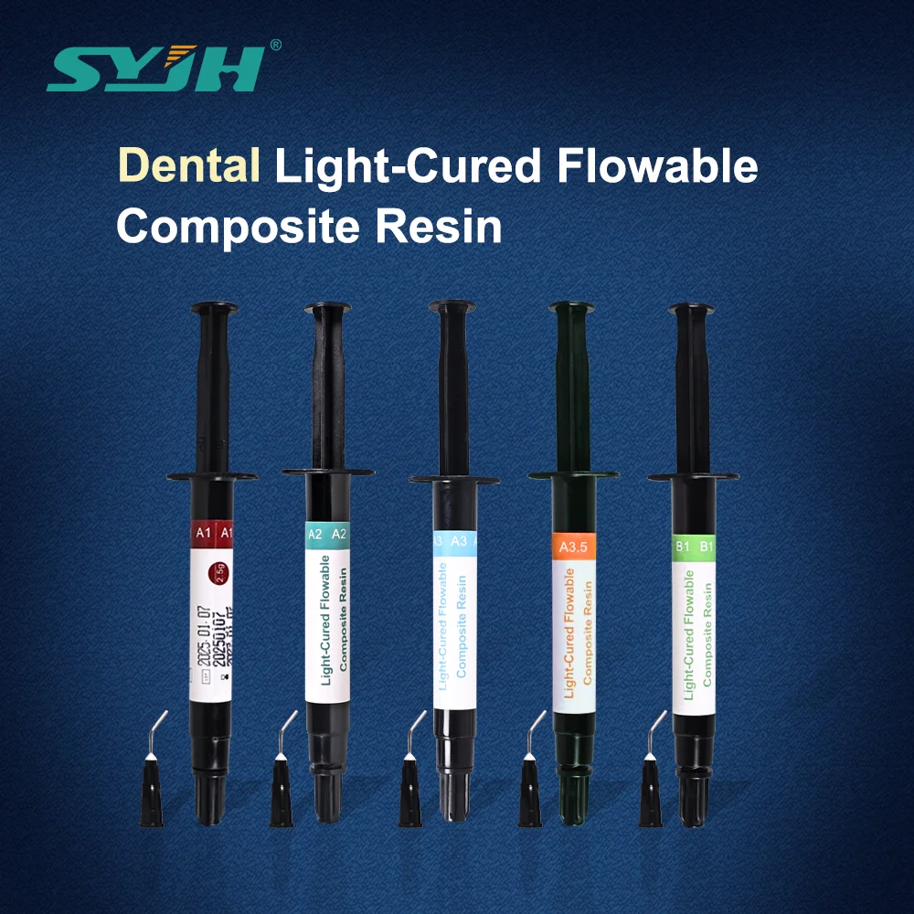 

Комплект стоматологической текущей композитной светоотверждающей смолы A1/A2/A3/A3.5/B1 Биосовместимость Восстановление короны Материалы для наполнения стоматологии