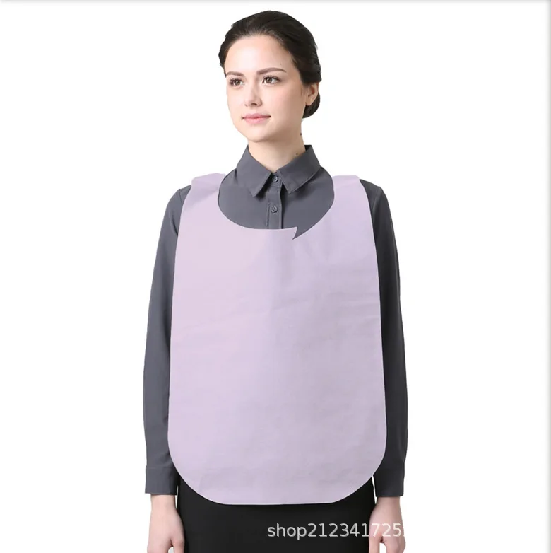 50pcs Disposable Apron Non Woven Bib for Restaurant Guests Waterproof and Oil Proof Apron Can Be Customized