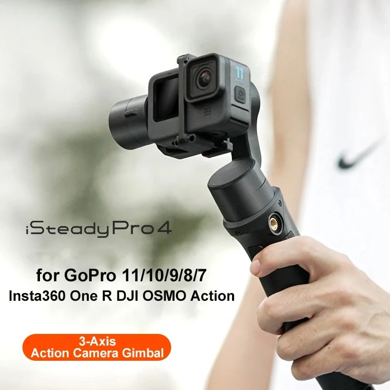 iSteady Pro 4 Action Camera Gimbal 3-Axis Handheld stabilizer for GoPro 11/10/9/8/7 Insta360 One R DJI OSMO Action Camera