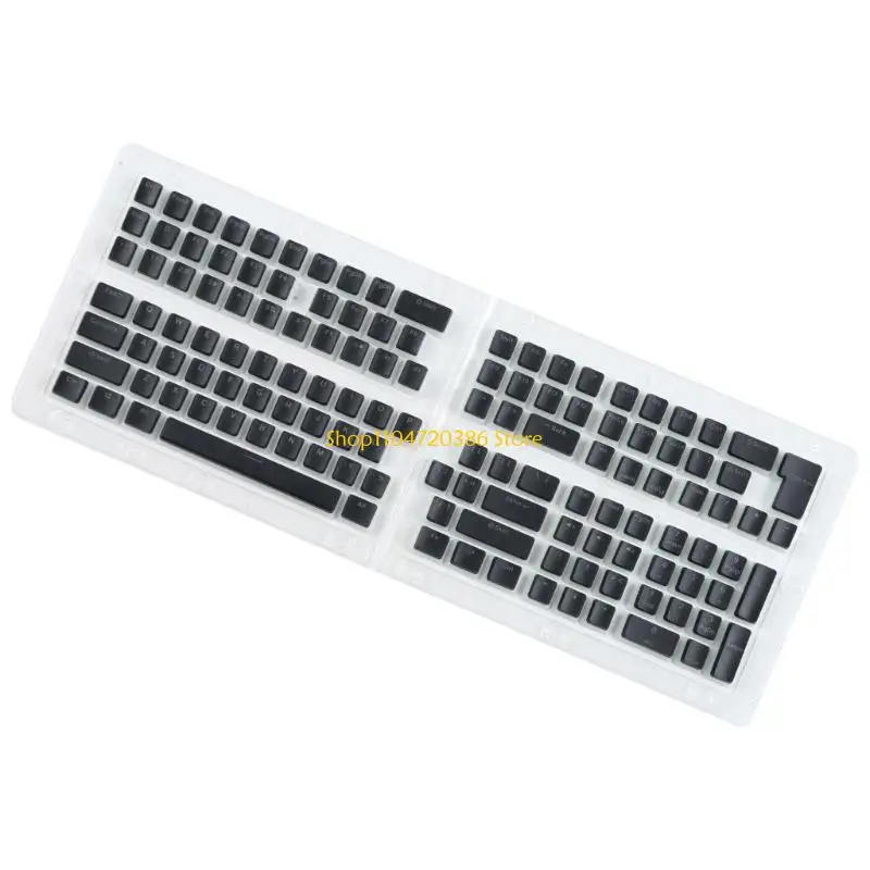 K0EA Keycap Gaming Keycap PBT Tahan Lama untuk Keyboard Mekanis Cherry Mx Switch 104 Tombol/Set Set Kunci Lampu Latar Puding