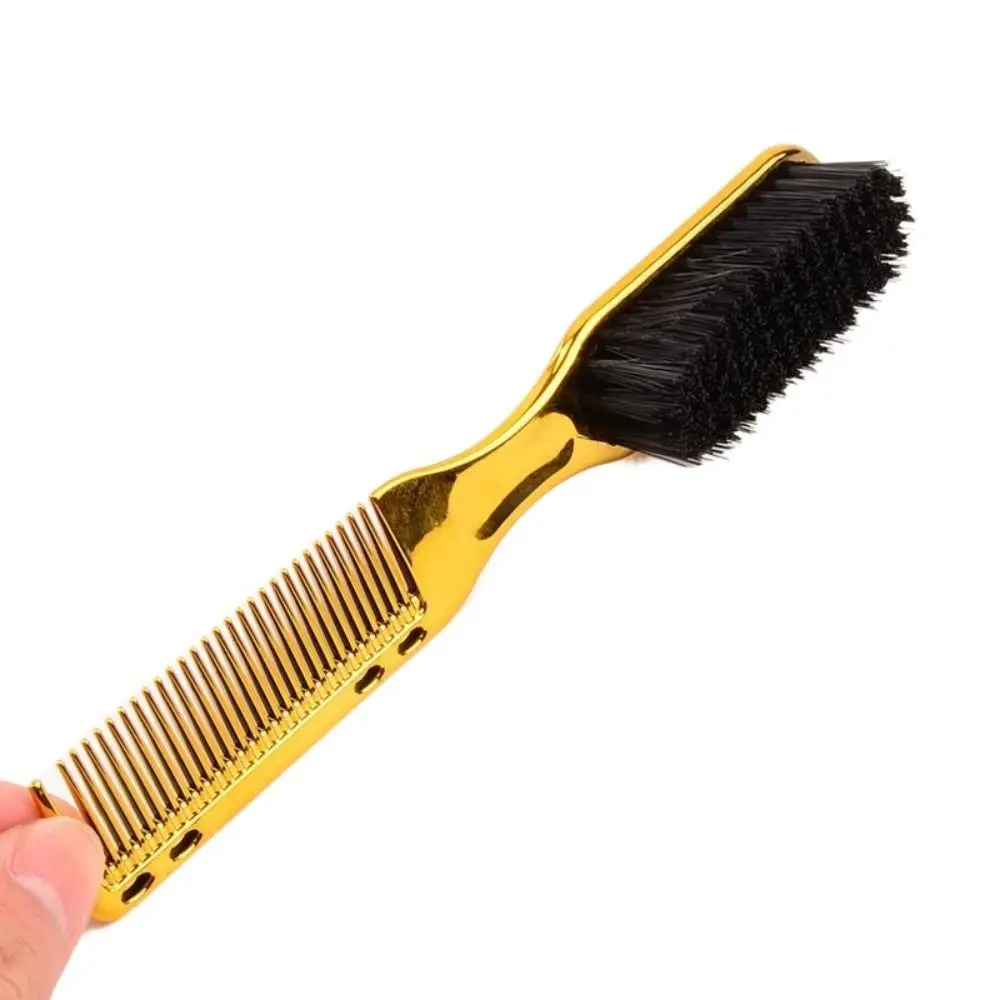 

Professional Double Side Beard Styling Brush Anti-Static Massage Broken Remove Comb Soft 2-in-1 Carving Cleaning Brush Men