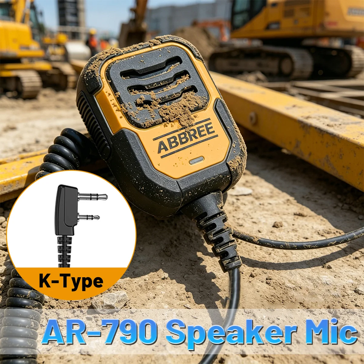 ABBREE AR-790 IP54 Microphone Walkie Talkie Mic Shoulder Spe