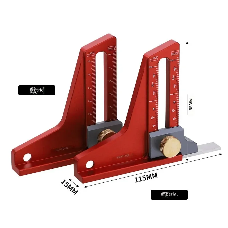 Table Saw Measuring Ruler Metric Inch Magnetic Height Gauge Electric Circular Saw Engraving Machine Flip Chip Fine Tuning