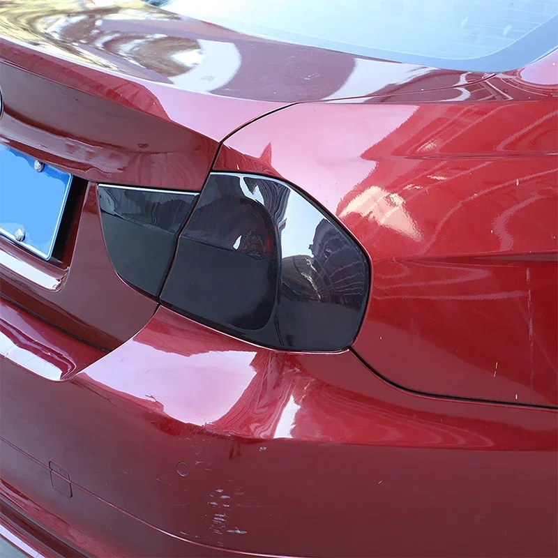 For 2009-2012 BMW 3 Series 320i Car tail light blackened shell ABS transparent gray tail light cover tail light decorative cover
