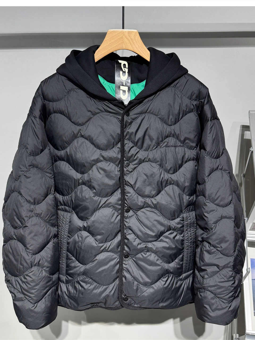 

American Sle Lightweight ort Men's down Jaet Quilted Pattern Du Feather Warm Casual Faion Polyester Fiber Hooded