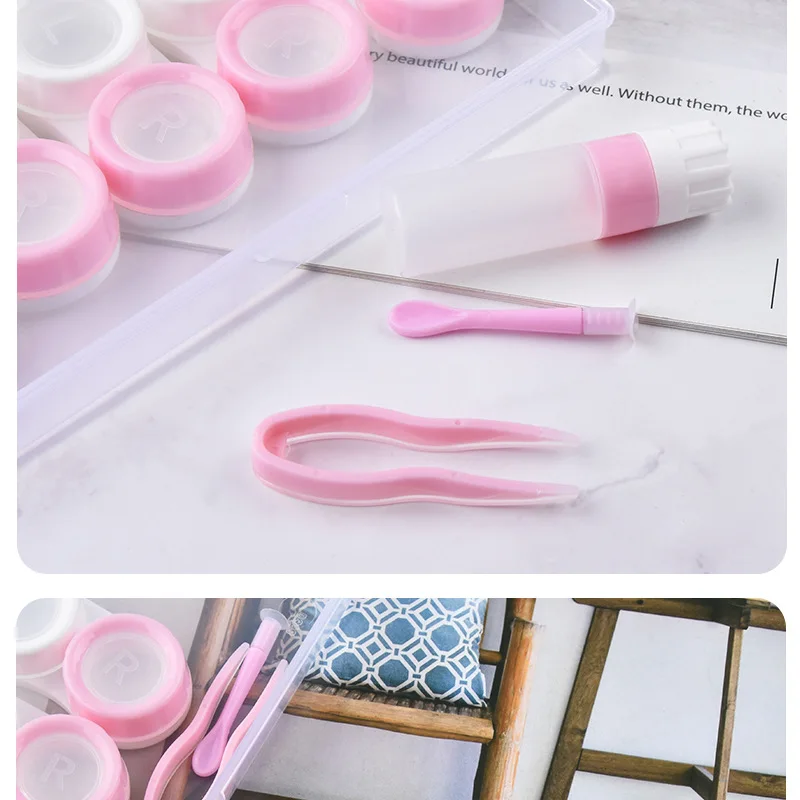 5 Pairs Contact Lens Case Eye Contact Lens Box Women Travel Contact Lenses Case Soak Container Lenses Box for Beauty Pupil image 5