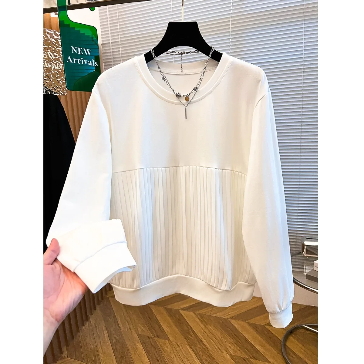 Women's Loose Long Sve T-irt Autumn New Sle Outerwear Base Layer plus Size Top Pure Color Slimming Effectiven
