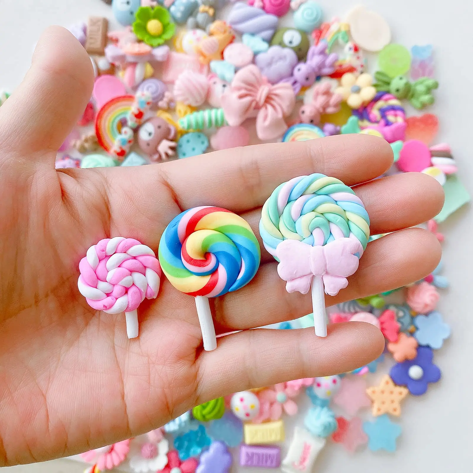 10/30 Pcs Scrapbooking Cute Set, Bulk Mixed Resin Flatback Animal Ornament Supplies for DIY Craft Making DIY cell phone case