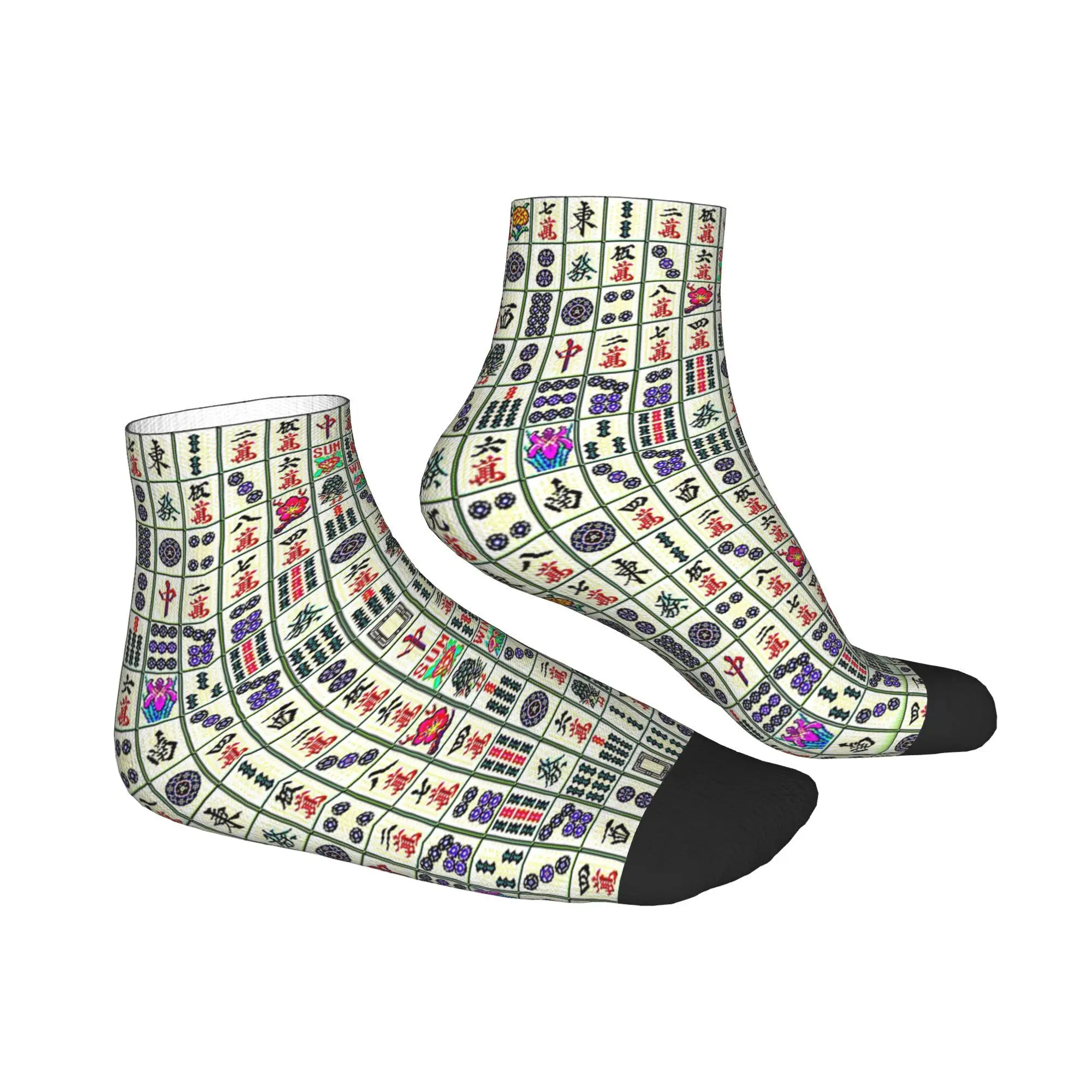 ถุงเท้ามัลติซีซั่นลายไพ่นกกระจอกสไตล์ฮาราจูกุ ซับเหงื่อ ถุงเท้ากีฬาแบบกลางนุ่มสบาย ลายตลก สำหรับผู้ชาย ผู้หญิง ของขวัญคริสต์มาส