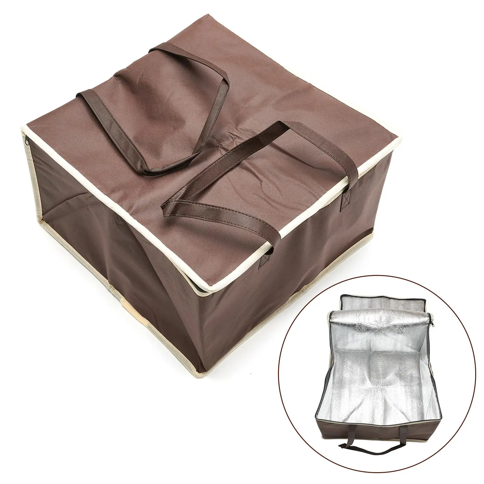 Waterproof Insulated Bag Pizza Delivery Bag Insulated Thermal Cooler Bag Portable Lunch Bag Picnic Camping Tin Foil Food Bag