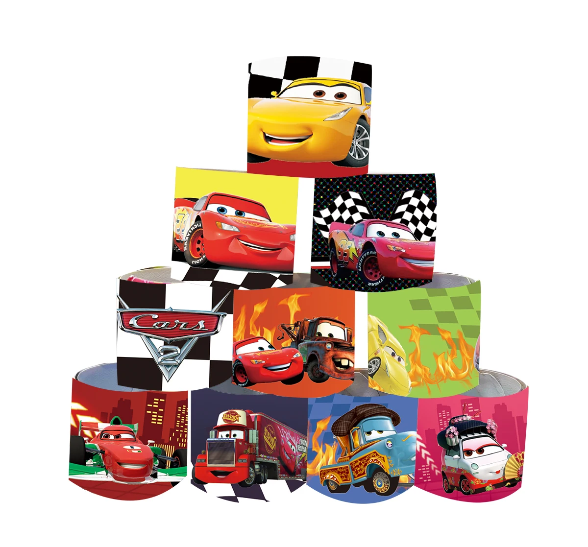 12Pcs 자동차 시리즈 슬랩 팔찌 스냅 서클 어린이를 - Lighting Mcqueen Decor 리뷰 및 가격