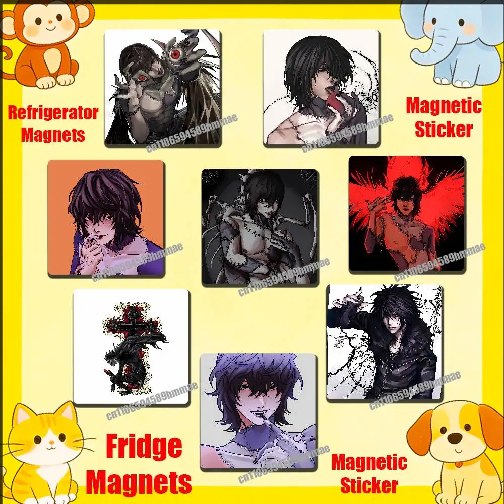 

For D-Death Note Ryuk Fridge Freezer Refrigerator Magnets Kitchen Metal Cabinet Magnetic Sticker Card