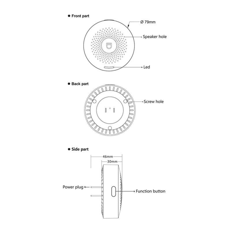 

GO-Wireless Wi-Fi 433 МГц Система домашней безопасности Wi-Fi Система охранной сигнализации Tuya Smart Life Беспроводная клавиатура работает ЕС PLUG