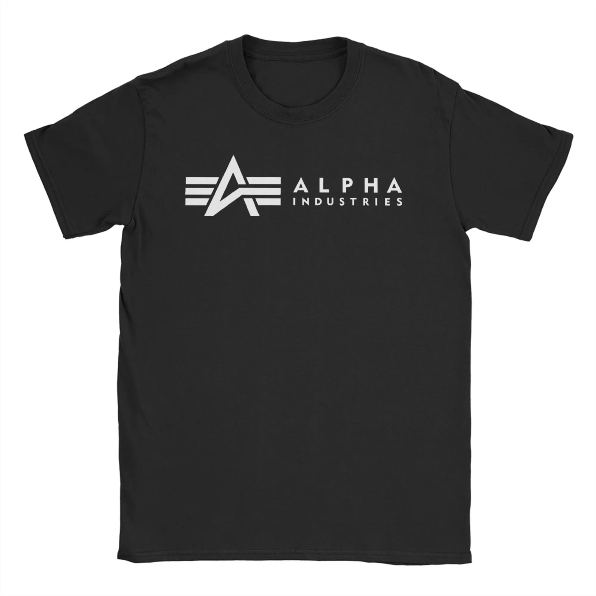 Kaus Pria Wanita Kaus Katun Murni Lucu Pola Periferal Alpha Industries Kaus Merek Lengan Pendek Hadiah Pakaian Leher Kru